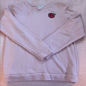 pink rose sweatshirt